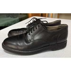 Vintage DresSports Rockport 8.5W Black Leather Wingtip Oxfords Dress Shoes 80's